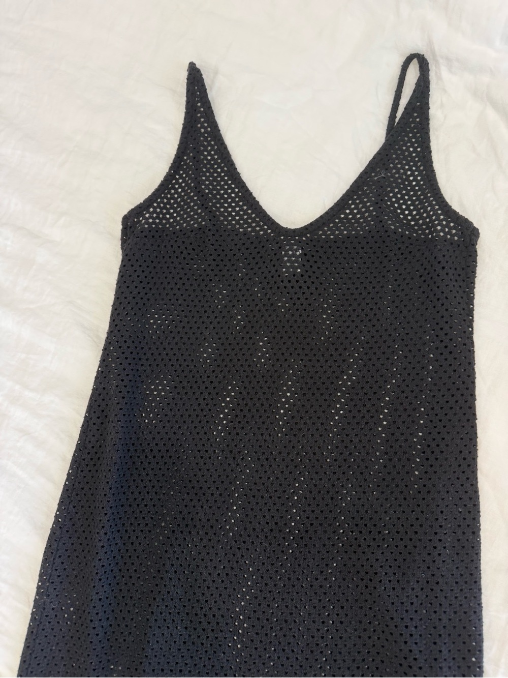 Black Crochet Slip Dress